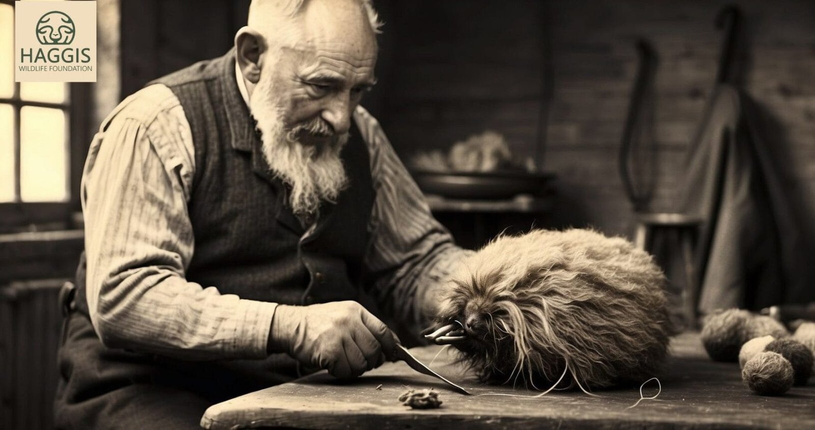Old Scottish Haggis Wool Worker 3