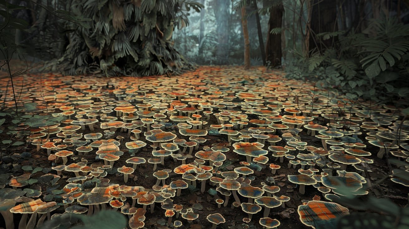 Wild Scottish Tartan mushrooms haggis